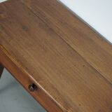 Table d'appoint ancienne en bois fruitier de style rustique français, XIXe siècle