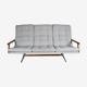 Canapé scandinave original, années 1960, vintage, entièrement restauré, tissu gris clair