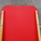 Red, vintage, Scandinavian, 50s wood and skai chair