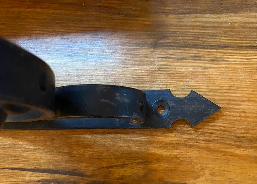 Wrought iron wall light, new fabric cabie, mirror lampshade