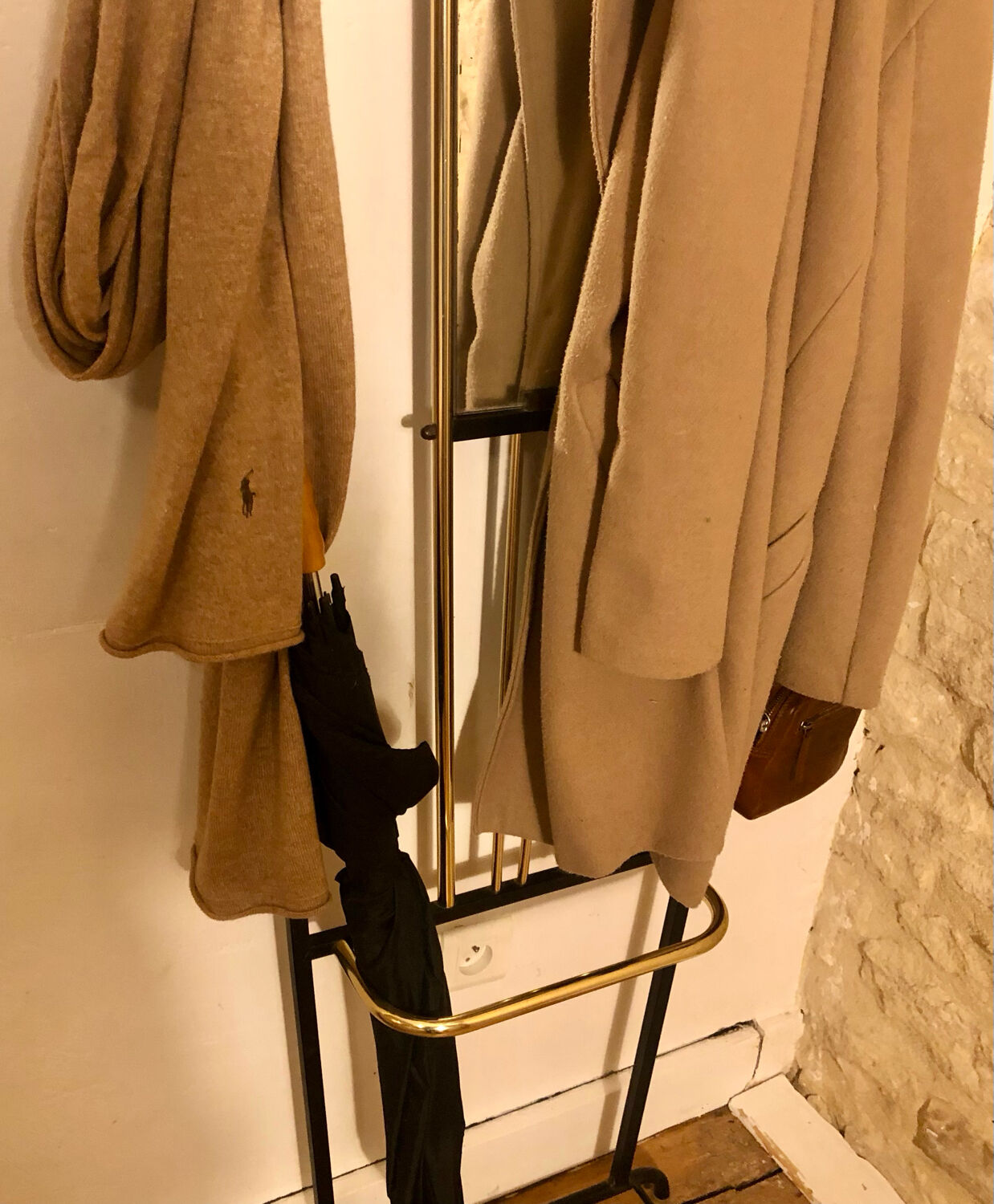 Vintage wall coat rack 1960