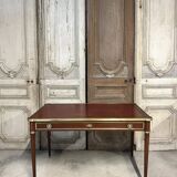 Louis XVI style flat desk in mahogany from around 1950.