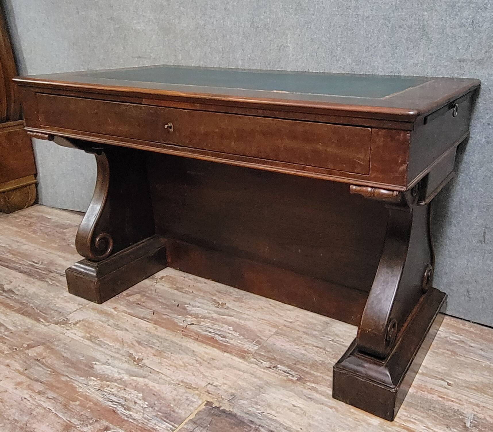 Empire period double-top center flat desk