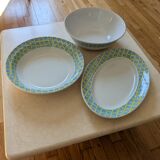 Three Golden Clover dishes, Digoin Sarreguemines