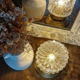 Vintage chiseled glass lamp