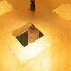 Vintage minimalist pendant lamp in fibreglass, Roche Babois