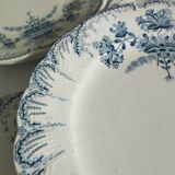 "Regency" - 6 flat plates ironstone St-Amand & Hamage