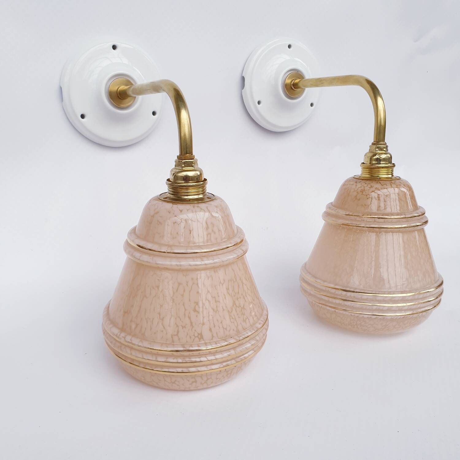 Swan neck and Clichy glass wall lights