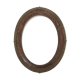 Oval frame in wood and gilded stucco