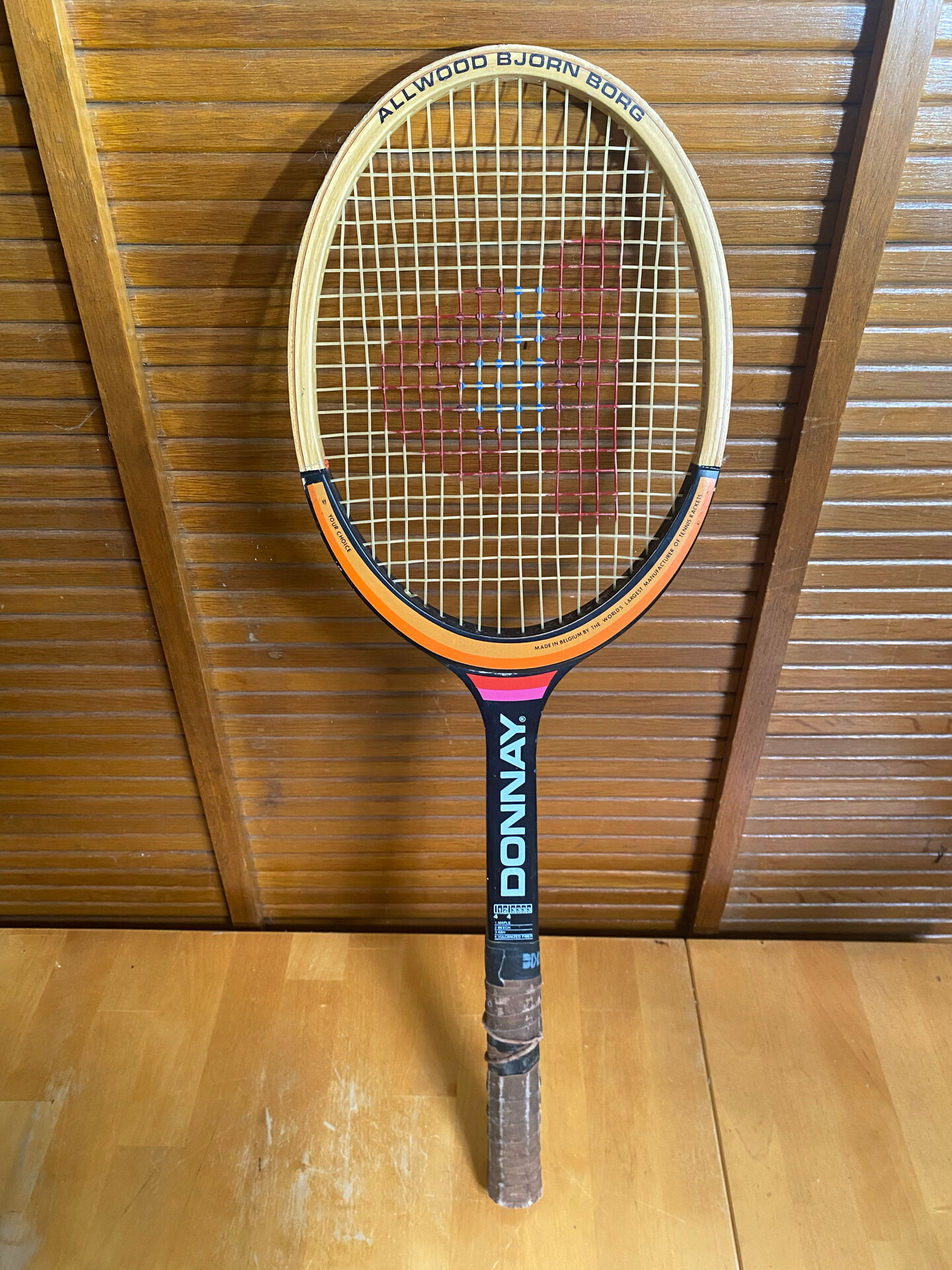Vintage donnay bjorn borg wooden tennis racket + cover
