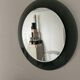 Decorative round wall mirror in smoked glass, Space Age Italian collectible