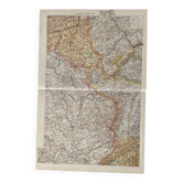 Ancienne carte du Nord-Est de la France (grand format) - 1910