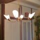 Four-light opaline chandelier