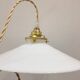 Vintage white opaline pendant light