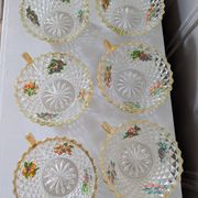 6 coupelles en verre ciselé