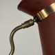 Midcentury leather wrapped French desk lamp style of Jacques Adnet, 1950s