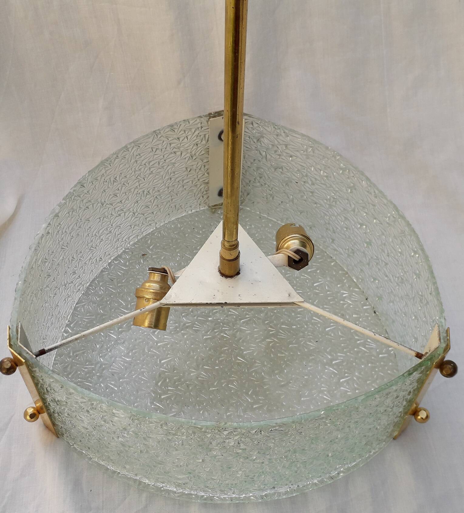 Suspension en verre 70's