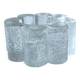 Stylized frosted glass candlestick in the shape of a flower, 1970s design