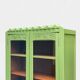 Armoire parisienne vitrée art déco 1930 kaki