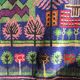 Afghan carpet 80s MOTIF VILLAGE IN PRINTEMPS 85x148cm