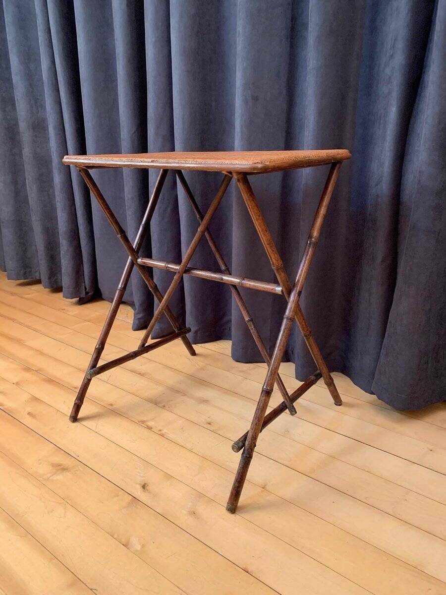 English bamboo side table, 1920s