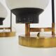 Glass desk lamps, 1950s, set of 2