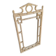 Vintage white faux bamboo mirror