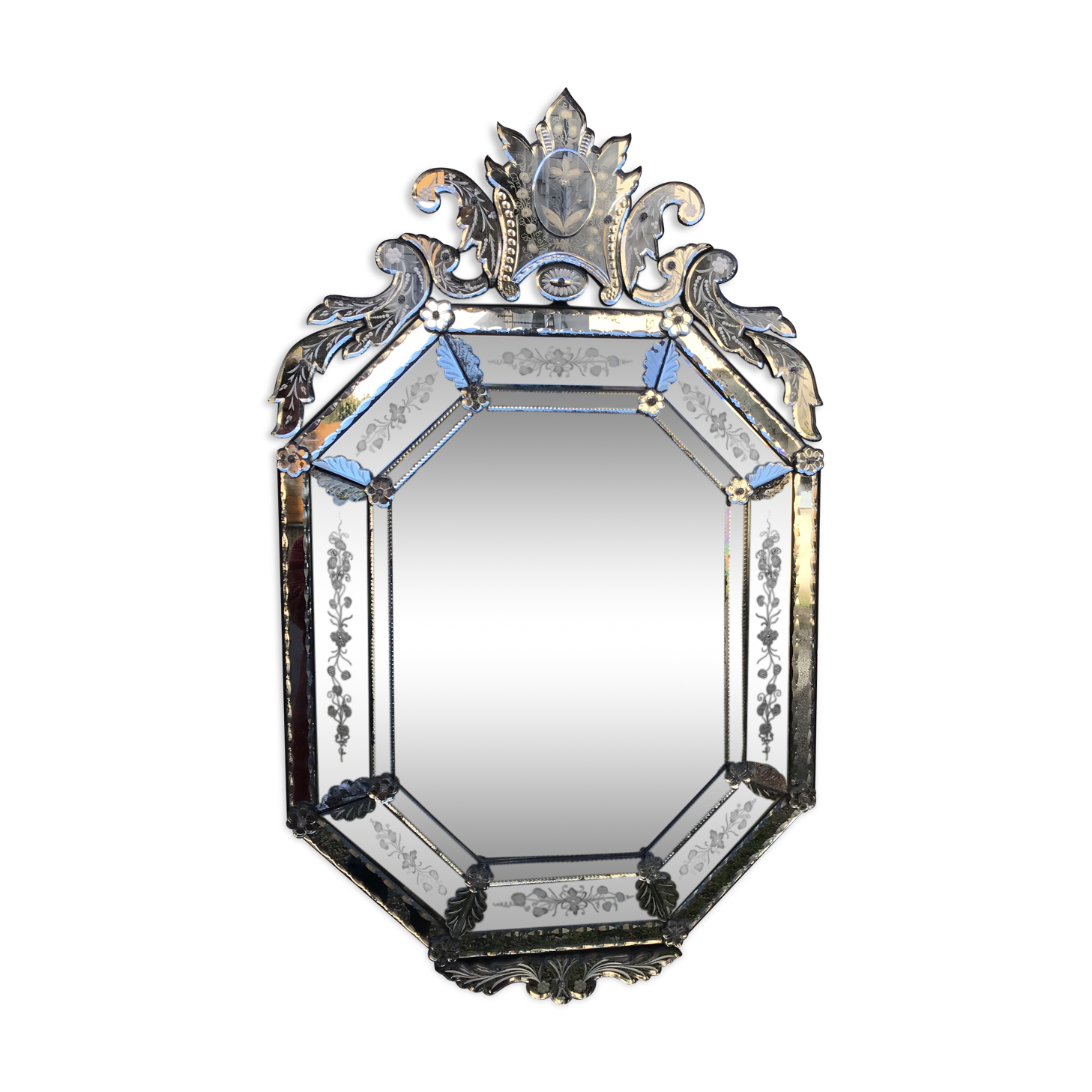 Venetian mirror XIXth 120 x 74 cm