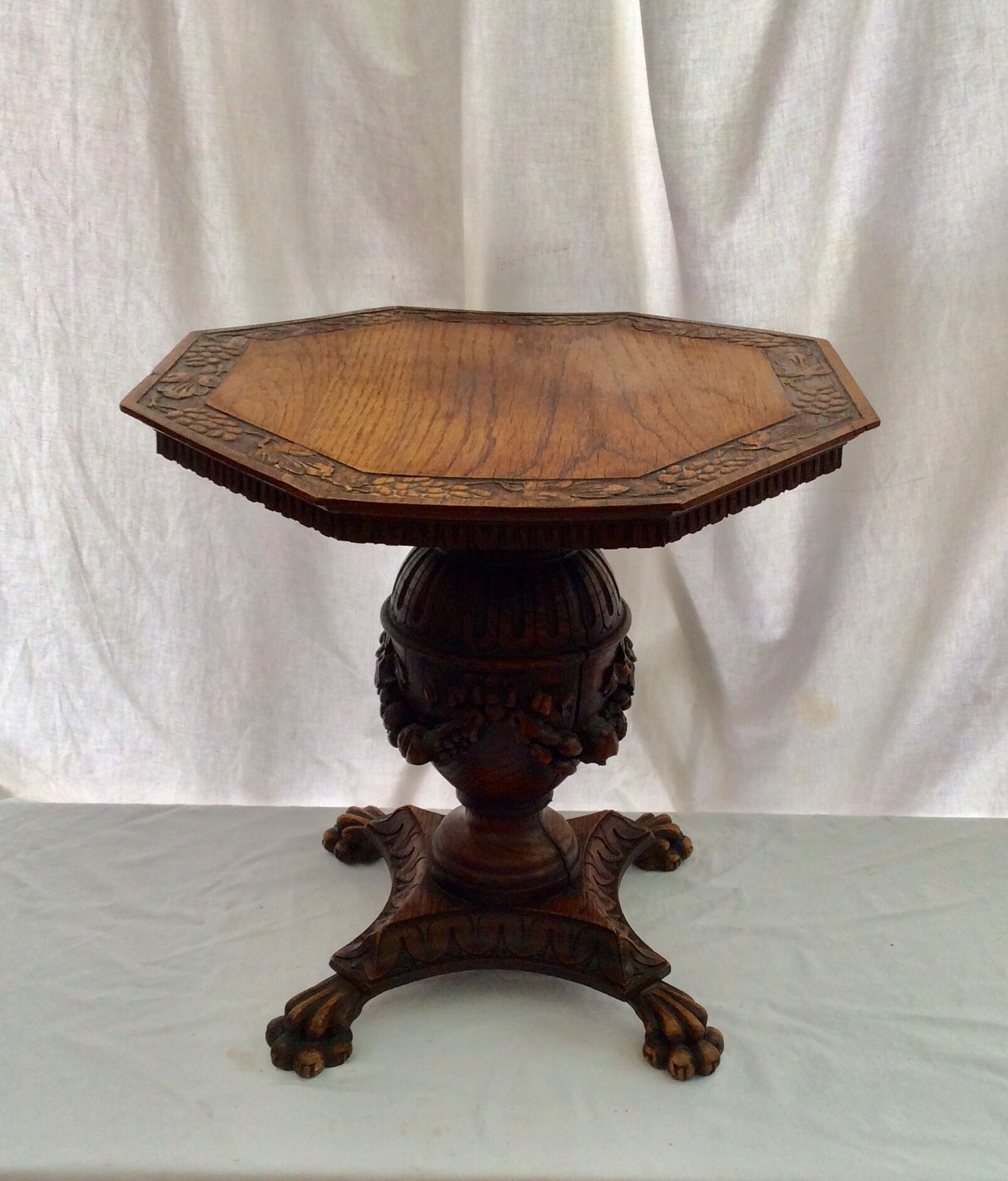 Old healer in carved solid oak