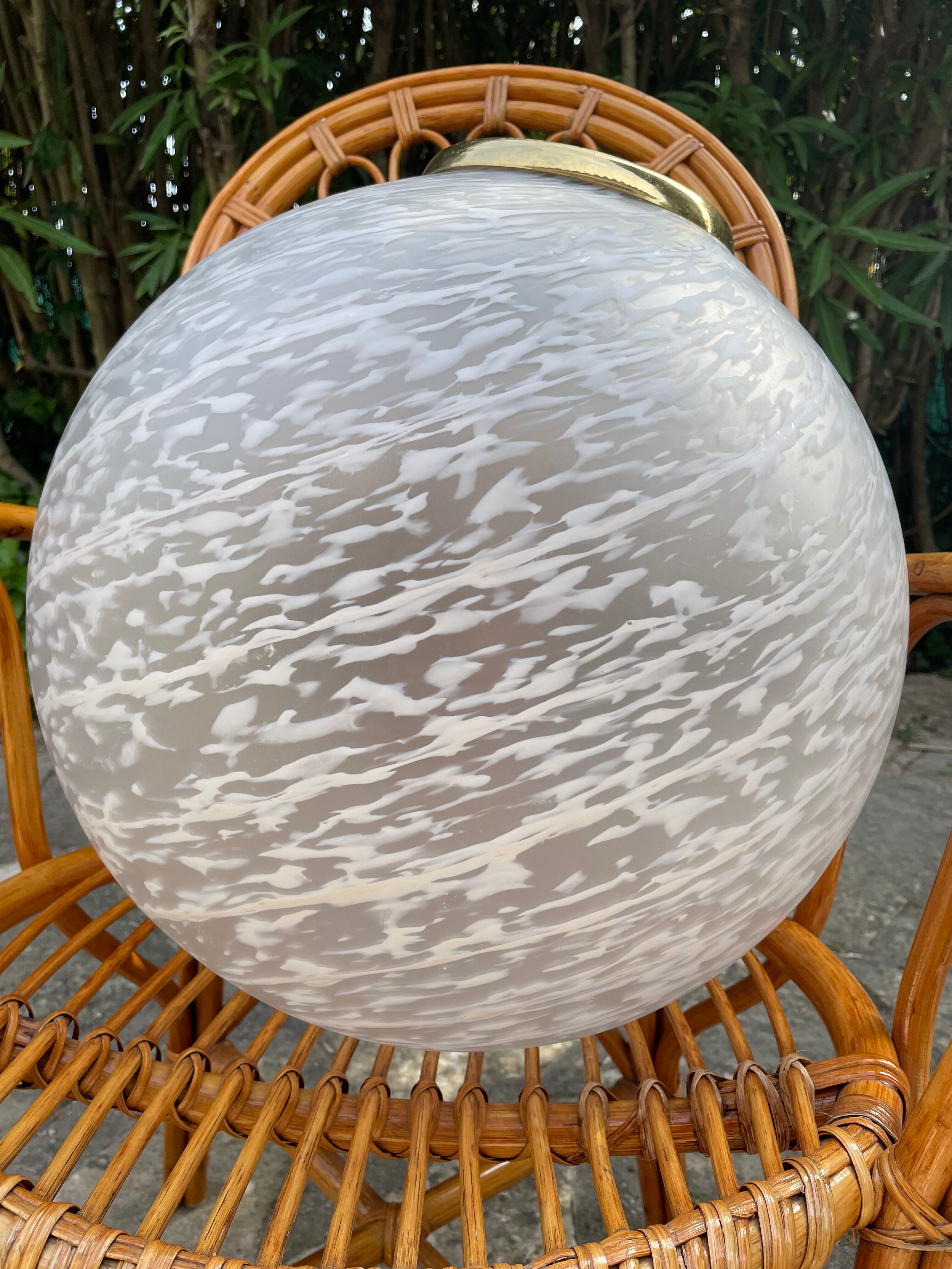 Vintage Murano pendant lamp, swirled glass