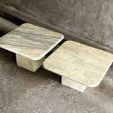 Marble nesting coffee tables, 1960s, France