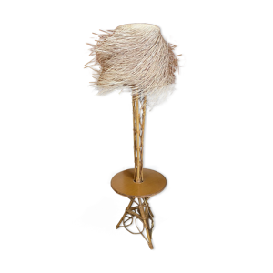 lampadaire vintage bambou