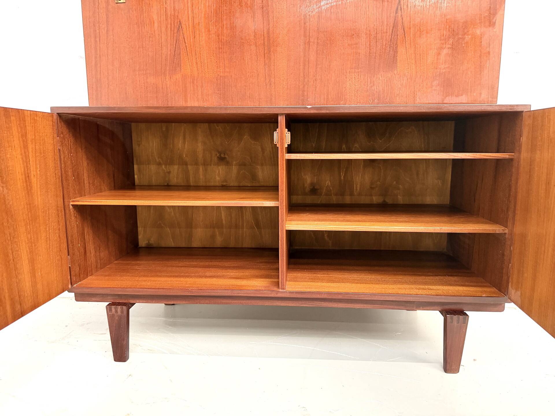 Teak and brass bookshelf designed by Peter Løvig Nielsen, CI.