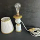 Lampe XIXe en opaline blanche et métal doré