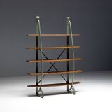 Bakery Display Rack with Iron Frame and Oak Shelves, France, 1920s