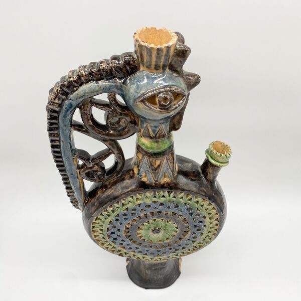 Cruche « Cocotte XXL » céramique de Manises, 1950s