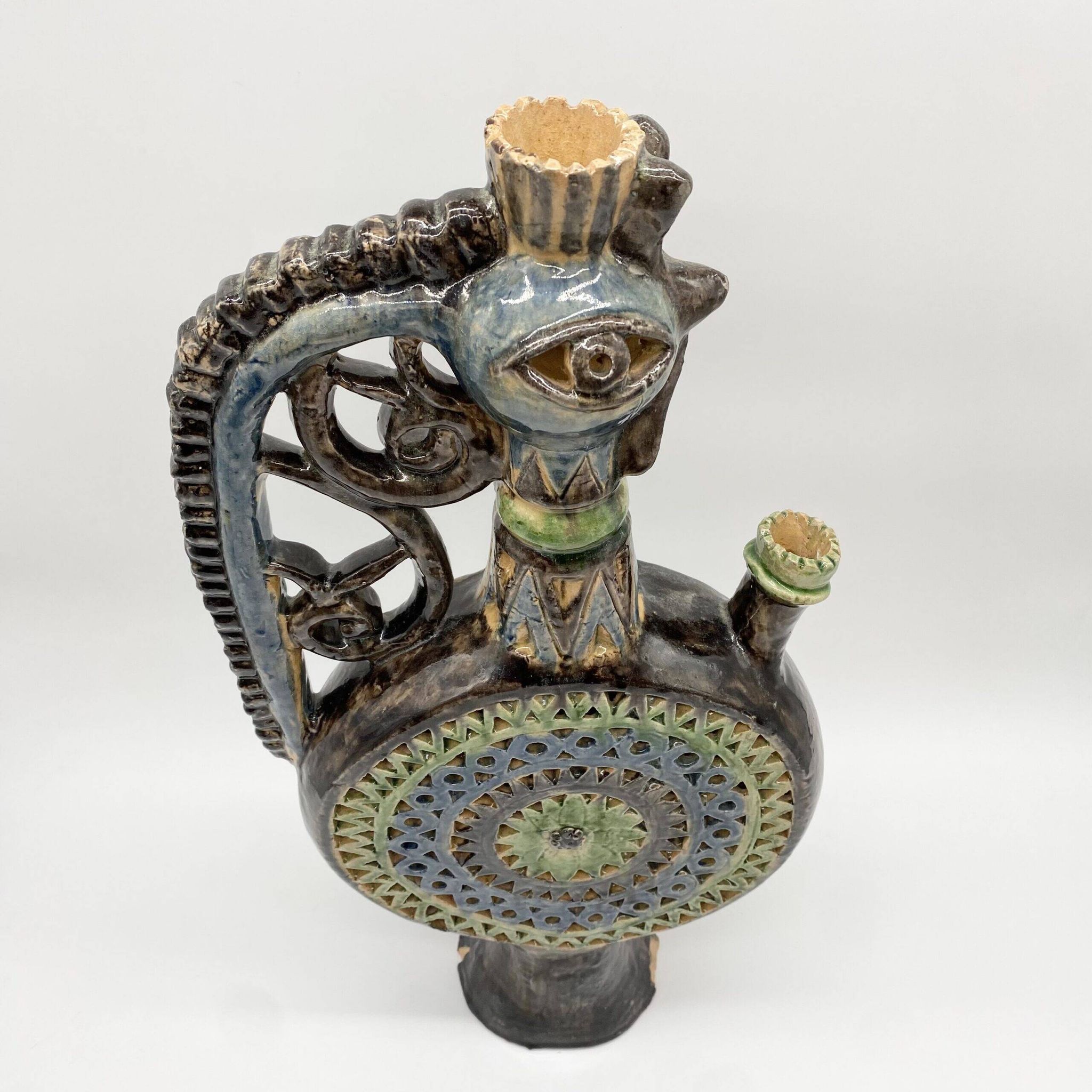 Cruche « Cocotte XXL » céramique de Manises, 1950s