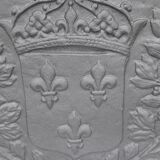 Iron flower iron fireplace plate art foundry never laid