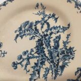 Flat plate in Gien porcelain model Chardons