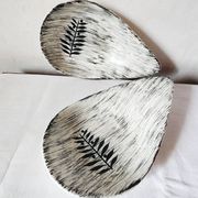 Vintage french 1960s 2x salins tolede - toledo serving bowls black olive