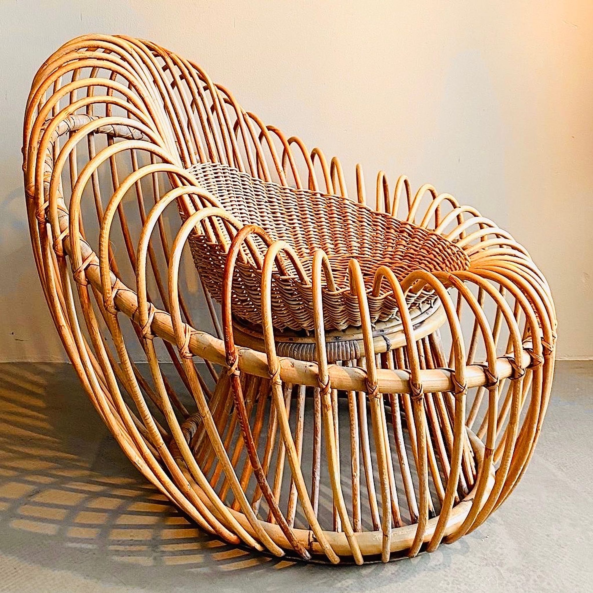 Bamboo and wicker armchair by Janine Abraham & Jan Dirk Rol 1958