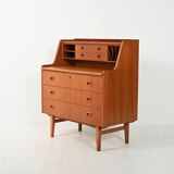 Secrétaire scandinave avec étagère escamotable, années 1960