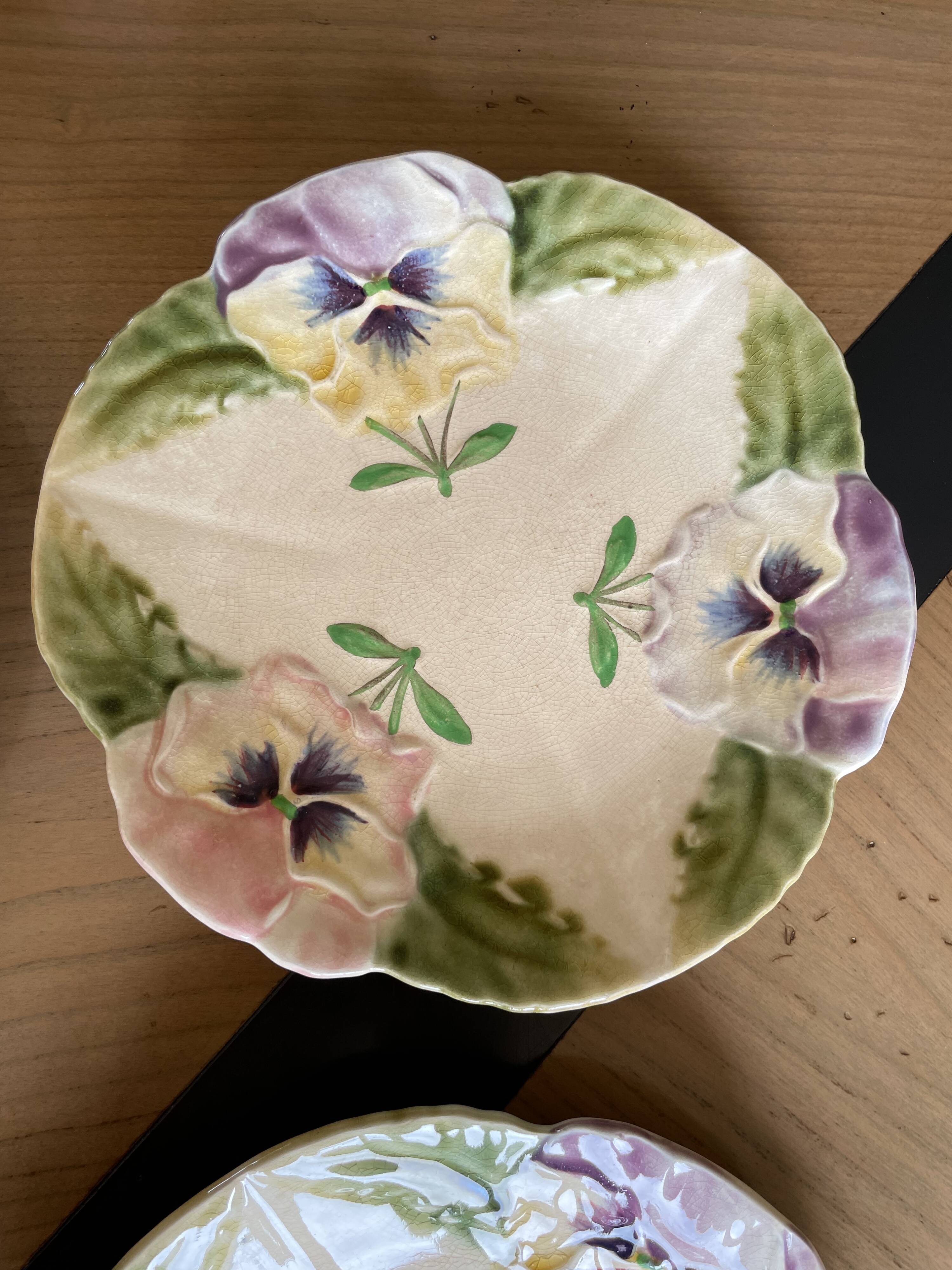 Set of 6 dessert plates in earthenware