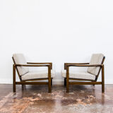 Pair of Restored Beige B-7522 armchairs by Zenon Bączyk, 1960’s