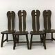 Set of 4 Belgian Brutalist Dining Chairs from De Puydt, 1970’s