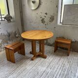 Les Arcs stools and table  1960