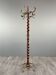 Twisted wooden coat rack with gilded bronze, 20th century