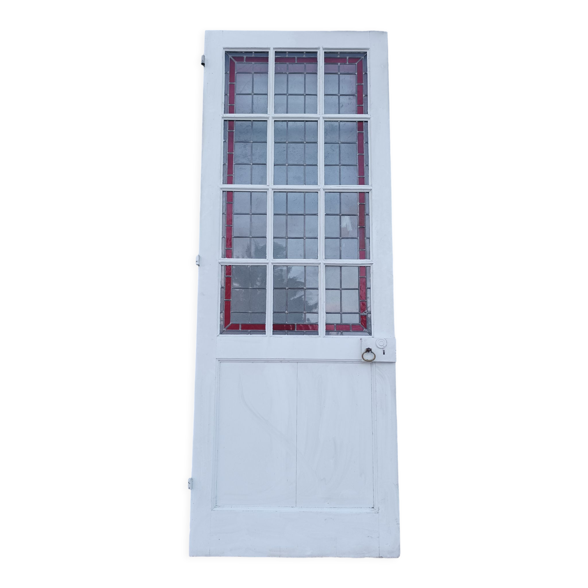 Antique solid wood glass door