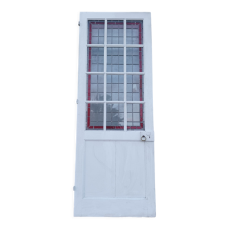 Old solid wood glass door