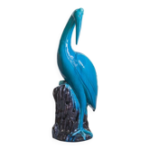 Chinese turquoise glazed crane figurine, 1950s